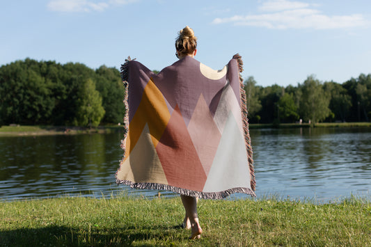 Camping Out Boho Throw Blanket