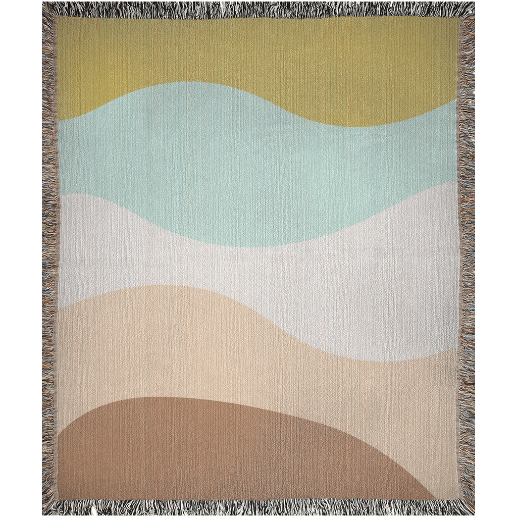 Retro Beach Boho Throw Blanket