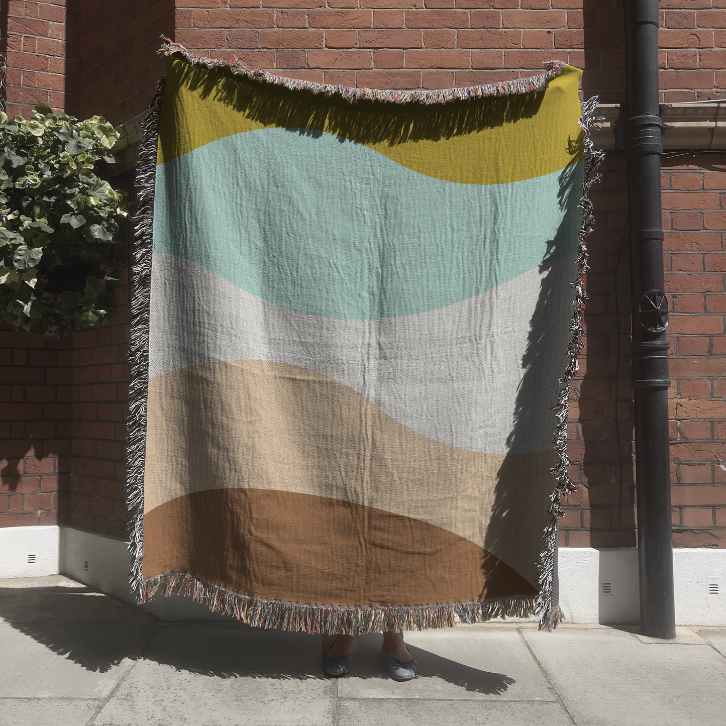 Retro Beach Boho Throw Blanket