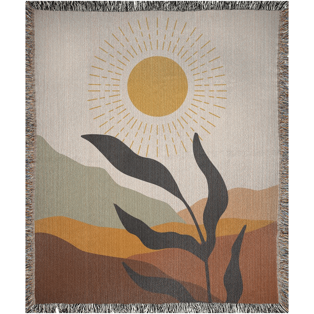 Autumn Sun Boho Throw Blanket